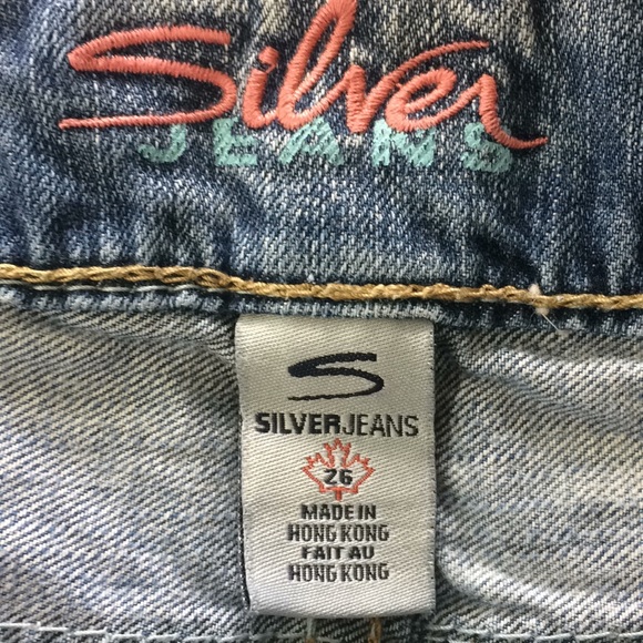 ❤️Silver brand distressed/embellished long shorts - Picture 5 of 8